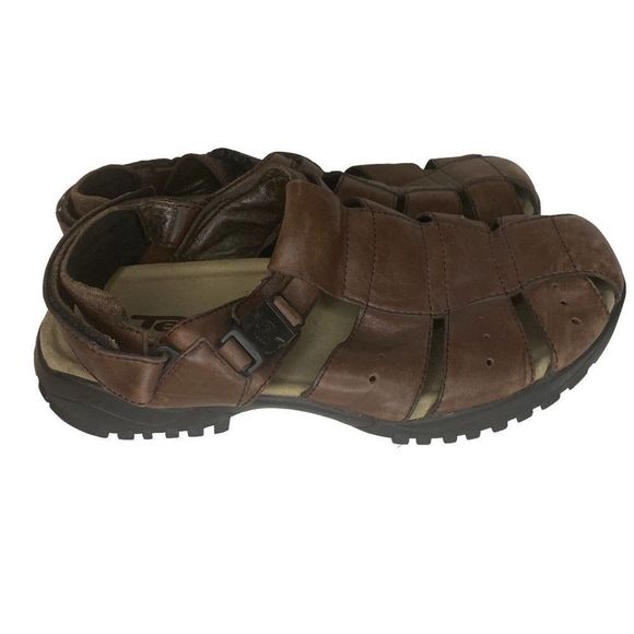 Teva Fisherman Sandals Men\'s 12 US Brown Leather Closed Toe Beach Shoes 6556 main image 7